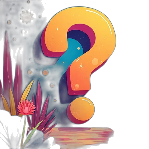 flower, 3d render, concept art, colorful transparent PNG cut-out