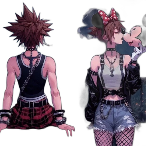 concept art, pixel art, anime, cyberpunk transparent PNG cut-out