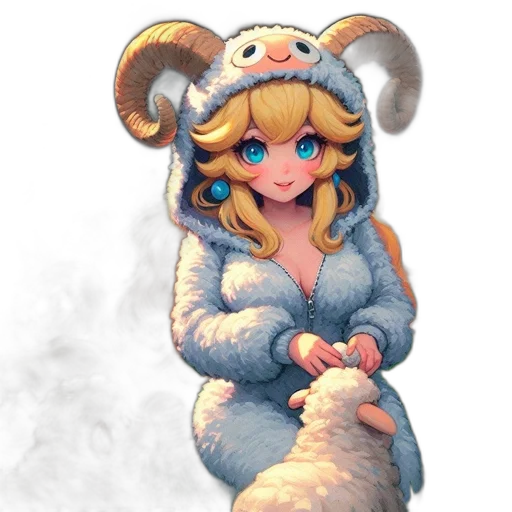 creature, animal, staff, dress transparent PNG cut-out