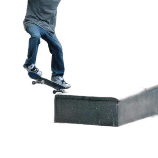 3d render, photorealistic, skateboarder, performing transparent PNG cut-out