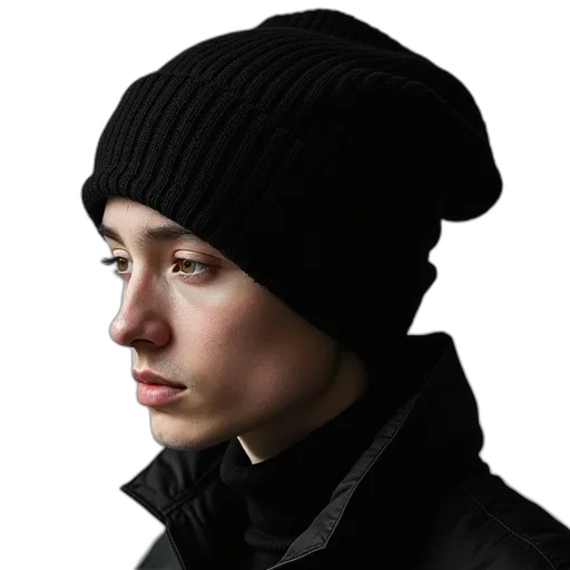 hat, jacket, face, staff transparent PNG cut-out