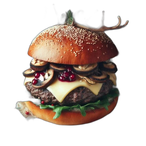 food, animal, crown, photorealistic transparent PNG cut-out