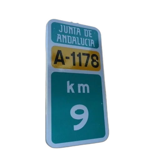 3d render, road, sign, spain transparent PNG cut-out