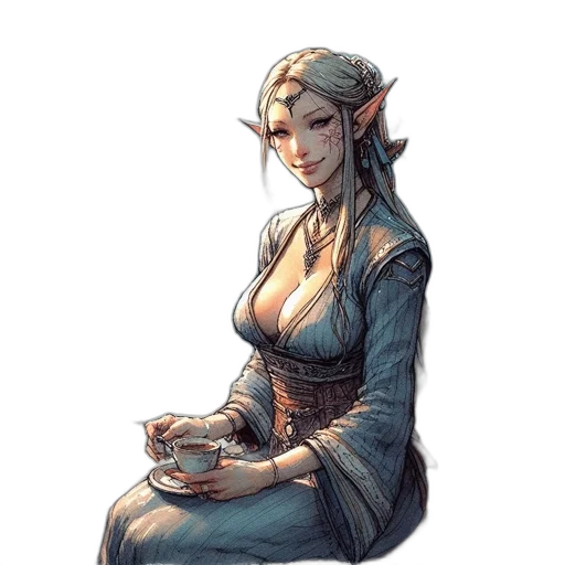 staff, dress, dragon, jewelry transparent PNG cut-out