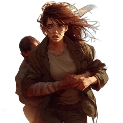 jacket, weapon, concept art, cyberpunk transparent PNG cut-out