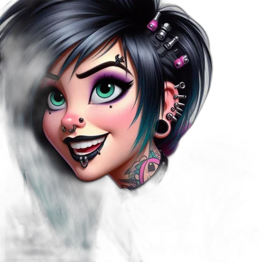face, fantasy art, cartoon, concept art transparent PNG cut-out