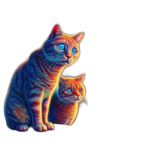 animal, watercolor, pixel art, photorealistic transparent PNG cut-out