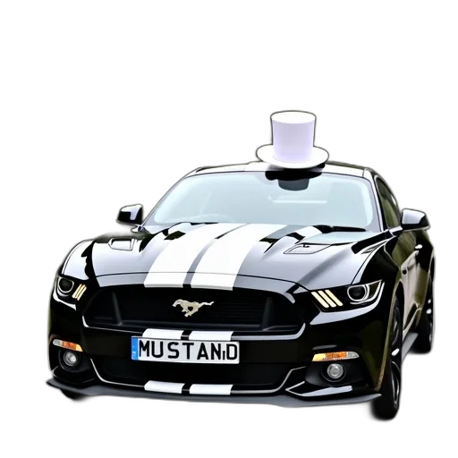 car, robot, hat, 3d render transparent PNG cut-out