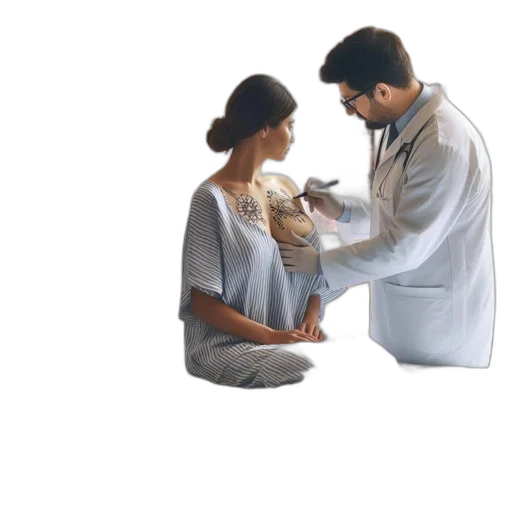 dress, staff, jewelry, oil painting transparent PNG cut-out