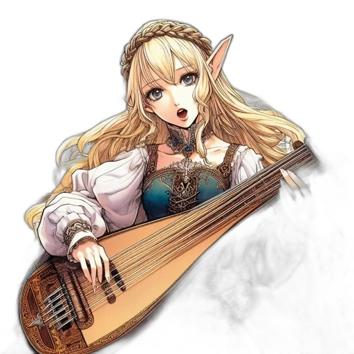 dragon, weapon, staff, dress transparent PNG cut-out