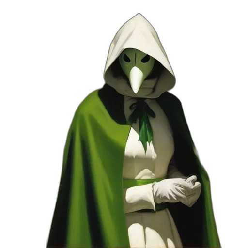 mask, jacket, staff, concept art transparent PNG cut-out