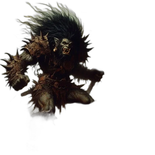 creature, hair, animal, staff transparent PNG cut-out