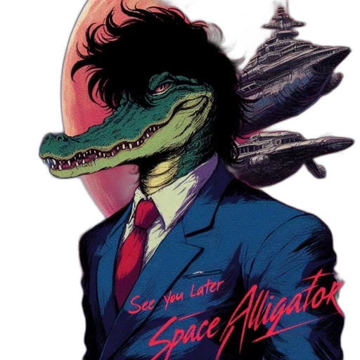 vaporwave, comic book art, concept art, anime transparent PNG cut-out