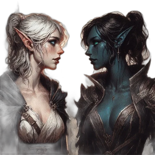 fantasy art, concept art, comic book art, pixel art transparent PNG cut-out