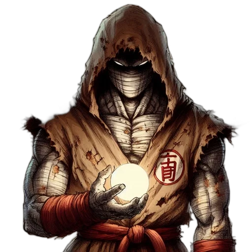 mask, sword, staff, jacket transparent PNG cut-out