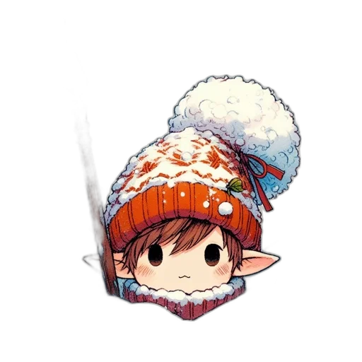 hat, staff, pixel art, watercolor transparent PNG cut-out