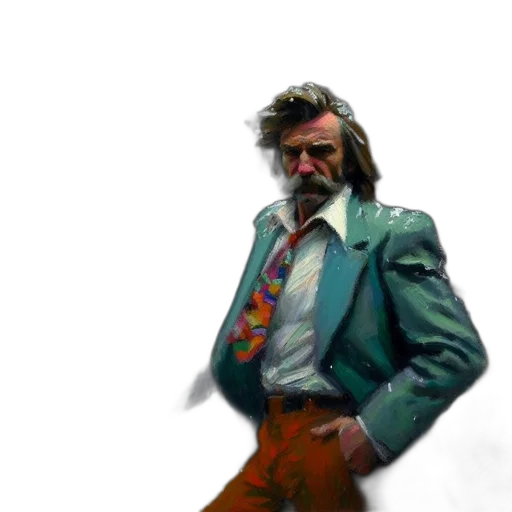 jacket, face, staff, concept art transparent PNG cut-out