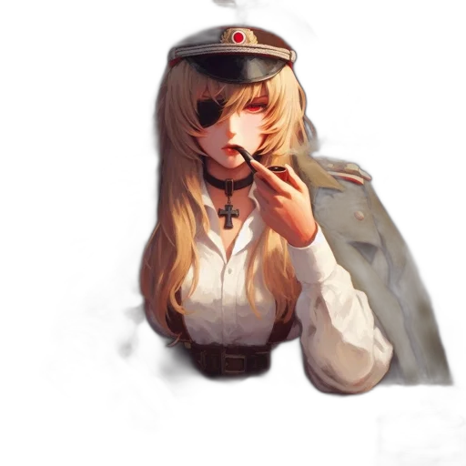 staff, hat, face, weapon transparent PNG cut-out
