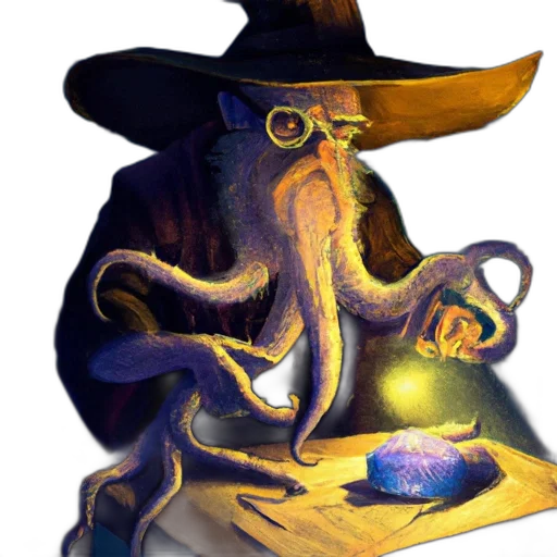 hat, staff, creature, animal transparent PNG cut-out