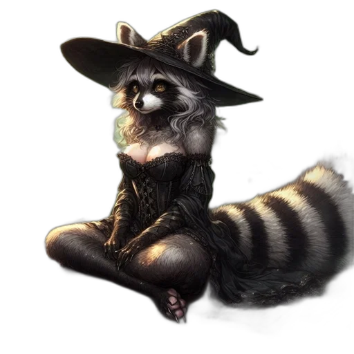 hat, animal, creature, staff transparent PNG cut-out