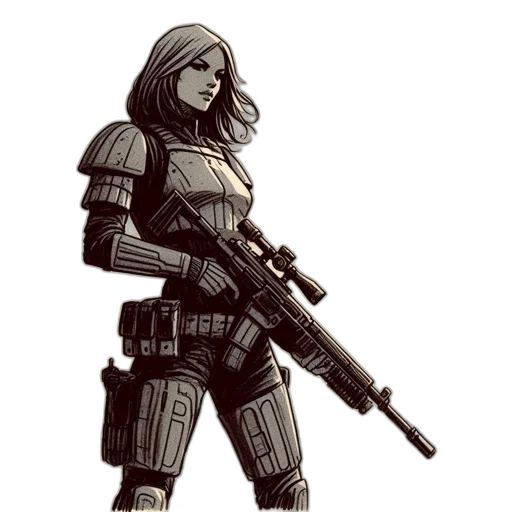 weapon, robot, concept art, comic book art transparent PNG cut-out