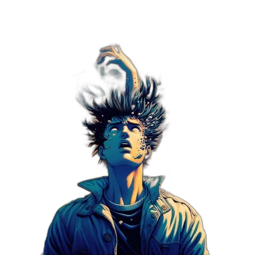 jacket, hair, mask, face transparent PNG cut-out