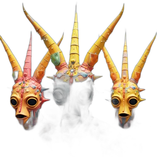 mask, staff, crown, dragon transparent PNG cut-out