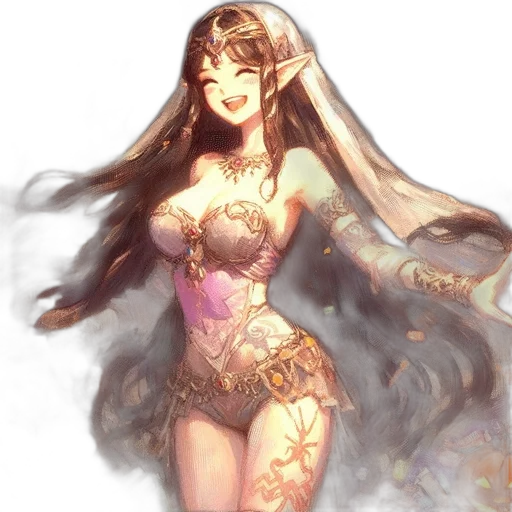dress, crown, fantasy art, concept art transparent PNG cut-out