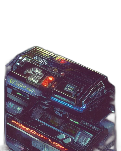 robot, weapon, car, cyberpunk transparent PNG cut-out