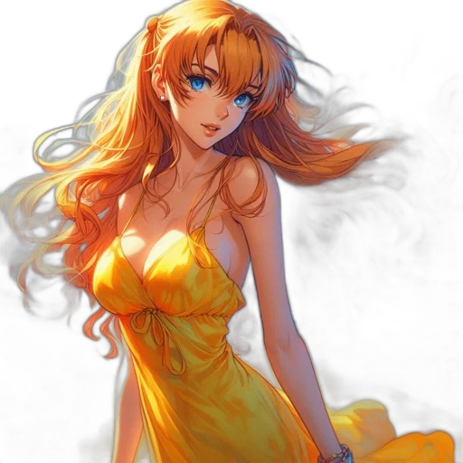 dress, anime, fantasy art, concept art transparent PNG cut-out