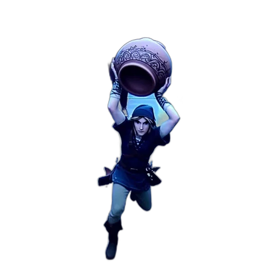 umbrella, hat, staff, creature transparent PNG cut-out