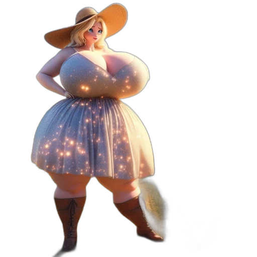 dress, hat, staff, concept art transparent PNG cut-out