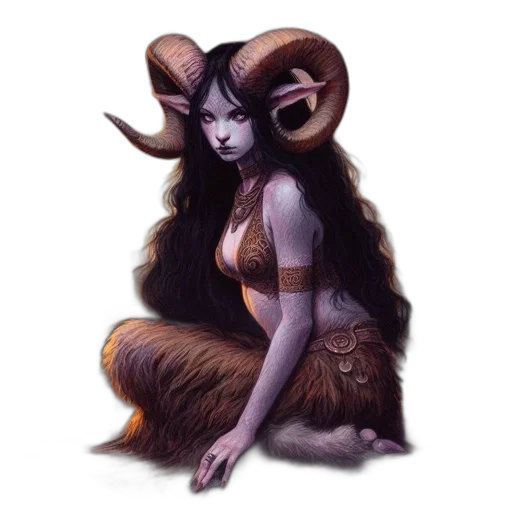 creature, animal, staff, fantasy art transparent PNG cut-out