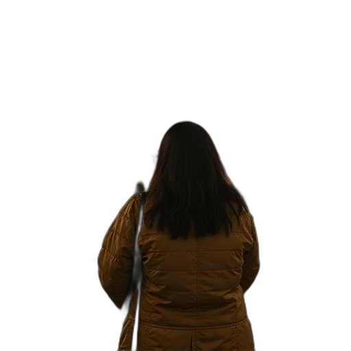 jacket, staff, dress, weapon transparent PNG cut-out
