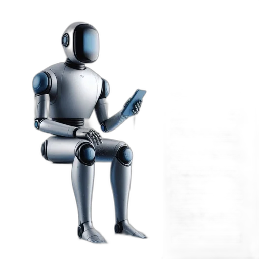 robot, 3d render, concept art, silver transparent PNG cut-out