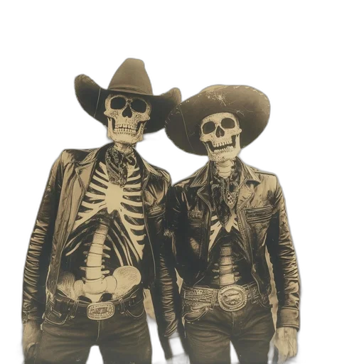 jacket, hat, two, skeletal transparent PNG cut-out