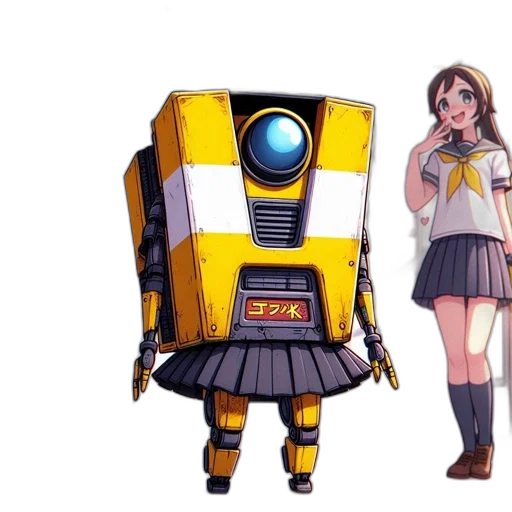 robot, concept art, pixel art, anime transparent PNG cut-out