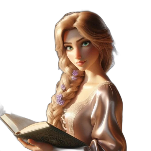 dress, jewelry, crown, staff transparent PNG cut-out