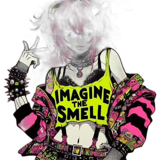 jacket, mask, cyberpunk, concept art transparent PNG cut-out