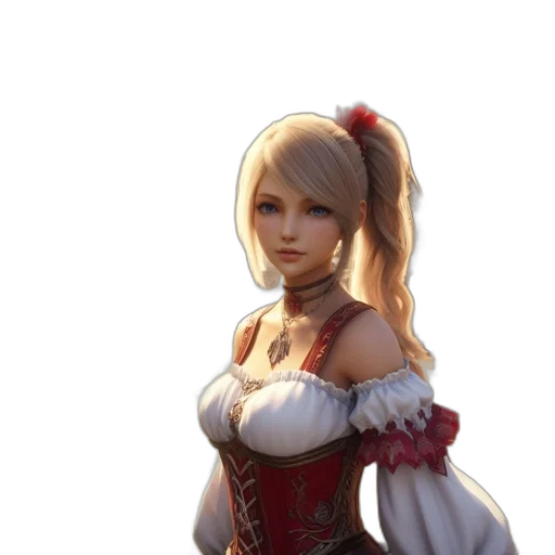 dress, staff, face, weapon transparent PNG cut-out