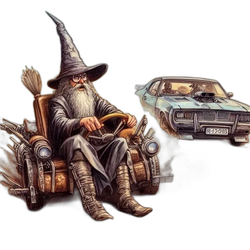 car, hat, fantasy art, concept art transparent PNG cut-out