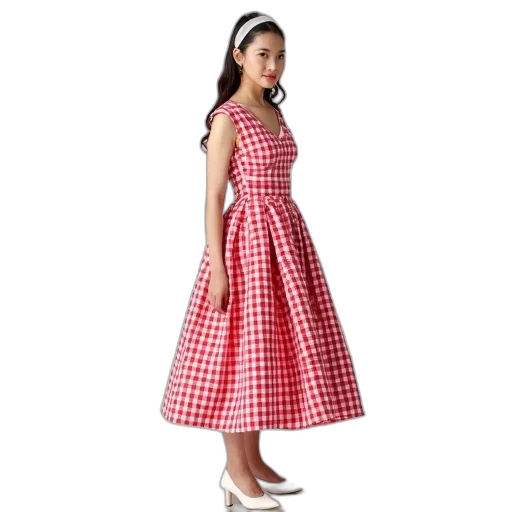 dress, 3d render, photorealistic, red transparent PNG cut-out