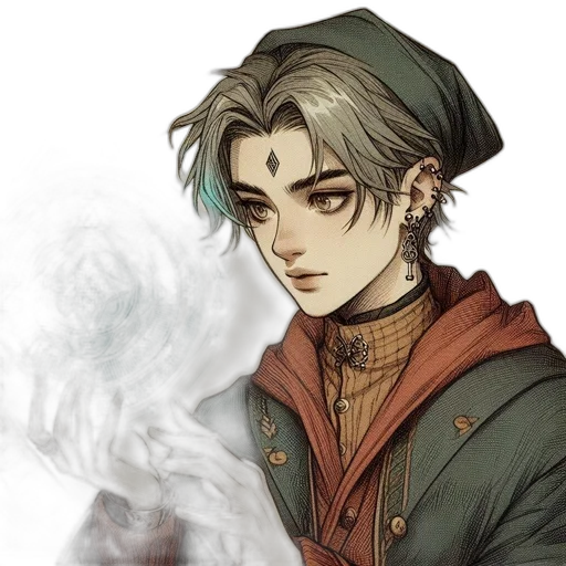 staff, face, mask, fantasy art transparent PNG cut-out