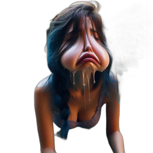 face, mask, creature, hair transparent PNG cut-out