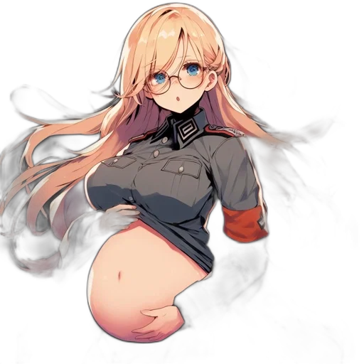 jacket, dress, staff, weapon transparent PNG cut-out