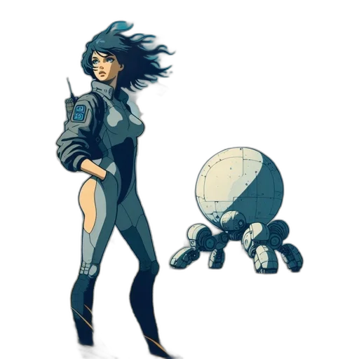 robot, creature, jacket, concept art transparent PNG cut-out