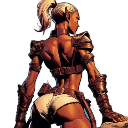 comic book art, concept art, fantasy art, cyberpunk transparent PNG cut-out