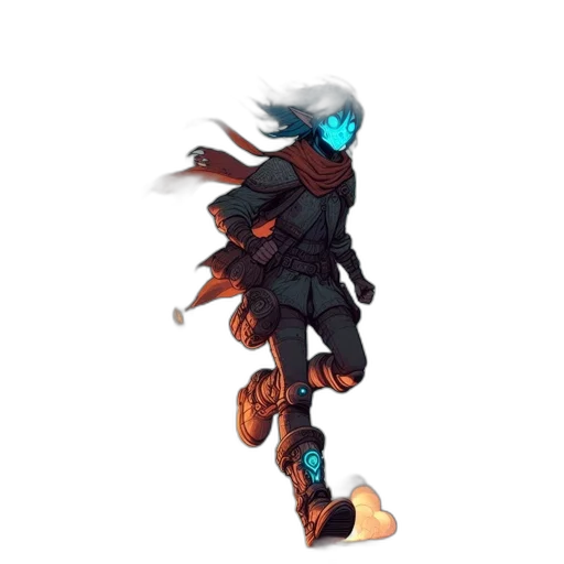 robot, staff, weapon, creature transparent PNG cut-out