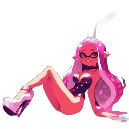 creature, weapon, dress, hair transparent PNG cut-out