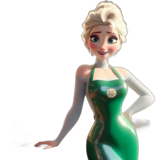 dress, 3d render, concept art, cartoon transparent PNG cut-out